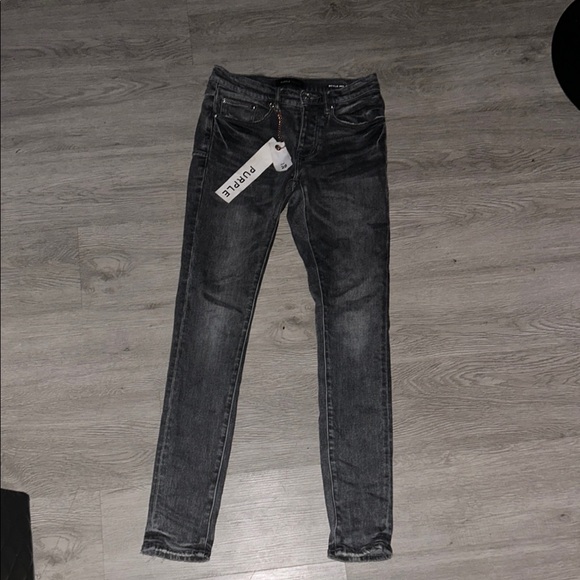 Grey purple jeans